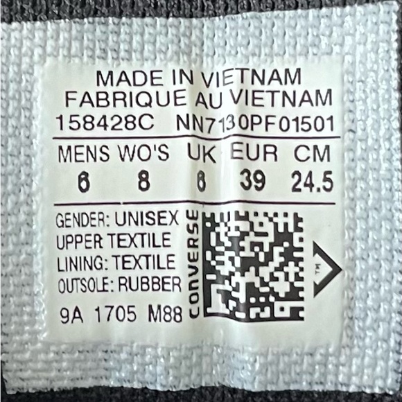 Converse Chuck Taylor All Star Mid Black & Red Strap 158428C size 6 men and wo 8 - Picture 7 of 7